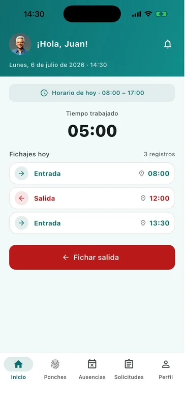RS MiPonche: horario de hoy, tiempo trabajado y ponches del día